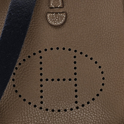 Hermes Taurillon Clemence Evelyne TPM Etoupe Bleu Indigo 8 of 11