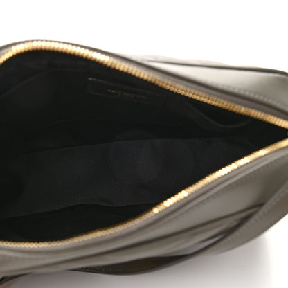 Saint Laurent Calfskin Matelasse Monogram Lou Camera Bag Grey Kaki 4 of 9