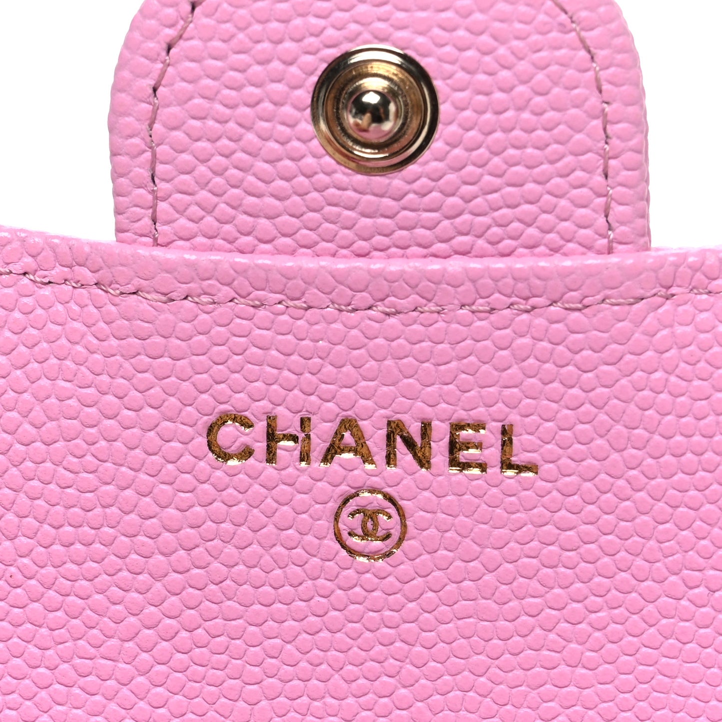 Caviar Quilted Compact Flap Wallet Light Pink Light Pink