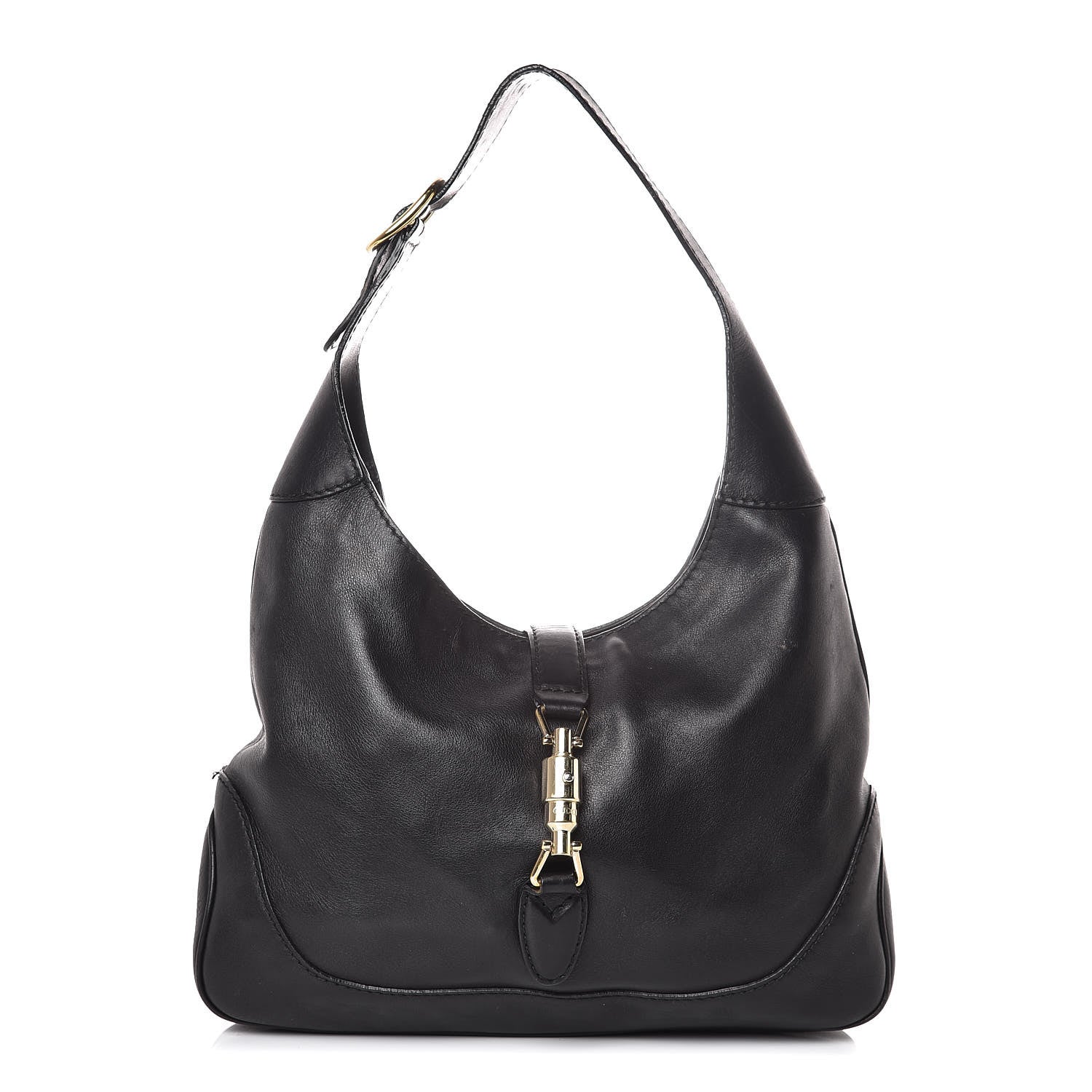 Gucci Calfskin Medium New Jackie Shoulder Bag Black 1 of 19
