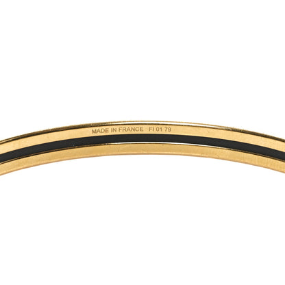 Hermes Enamel Printed Extra Narrow Uni Bracelet 70 Marron Glace 5 of 5