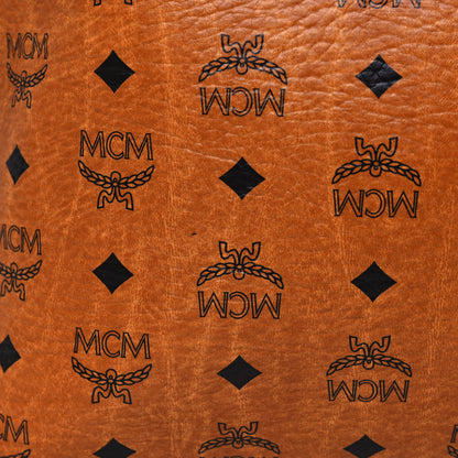 MCM Visetos Large Liz Reversible Shopper Tote Cognac 7 of 19