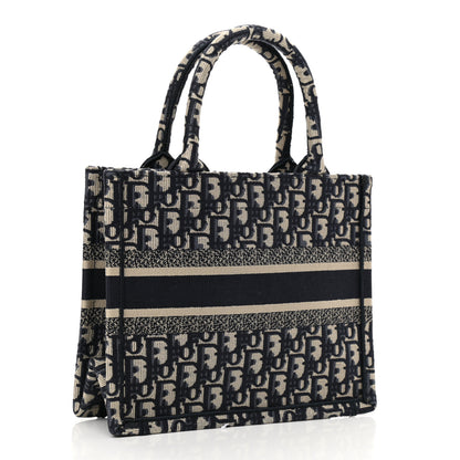 Christian Dior Oblique Small Book Tote Blue Multicolor 3 of 12