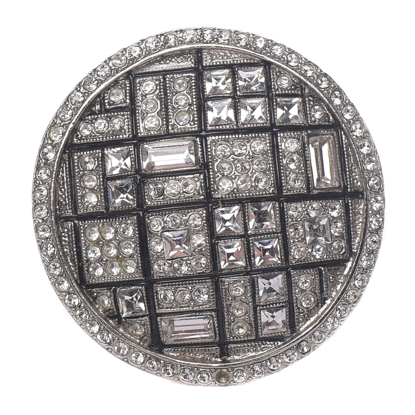Round Crystal Ring 6.5 Silver