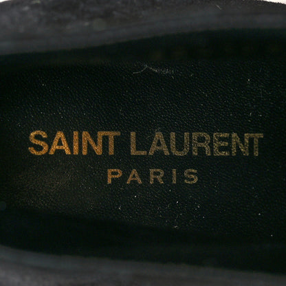 Saint Laurent Suede Kiki Lace-Up Ankle Boot 37.5 Black 7 of 11