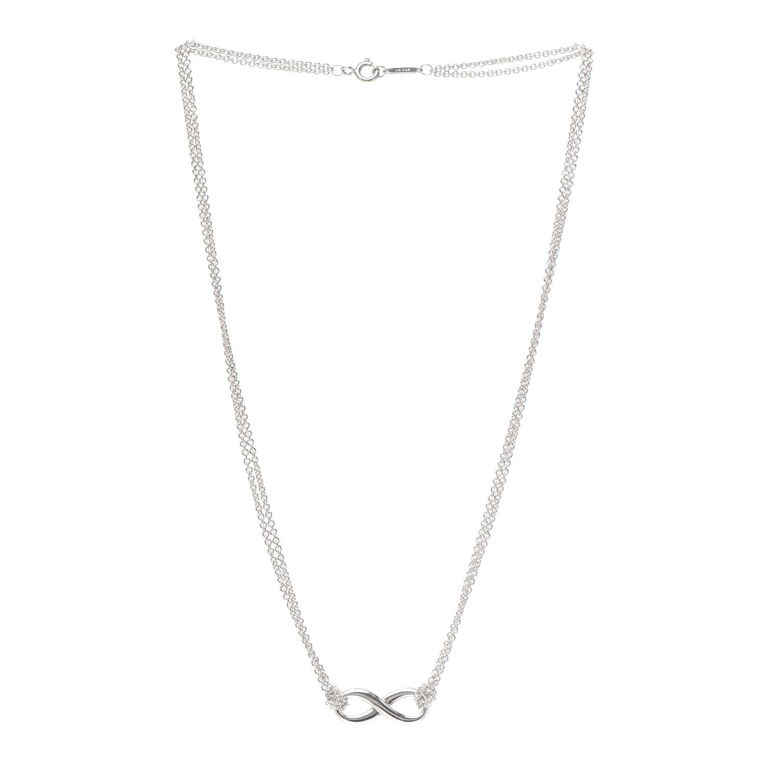 Tiffany Sterling Silver Infinity Pendant Necklace 3 of 5