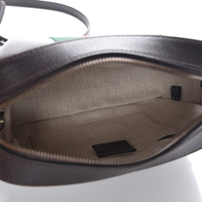 Gucci Textured Calfskin Web Small Webby Bee Shoulder Bag Brown Coffee 5 of 7