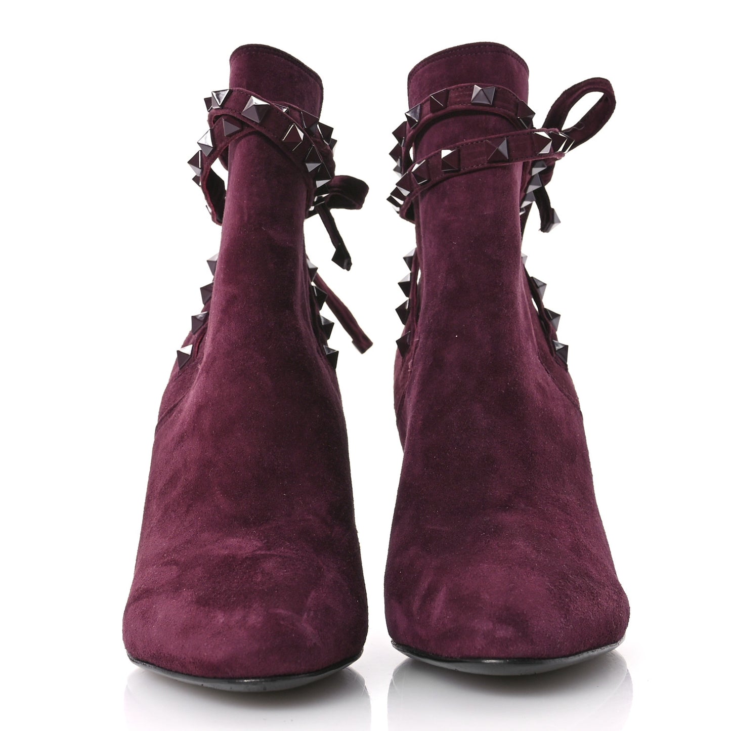 Suede Monochrome Rockstud Flair 85mm Ankle Boots 36 Rubin