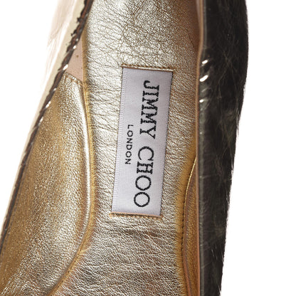 Jimmy Choo Metallic Calfskin Flats 39 Gold 9 of 9