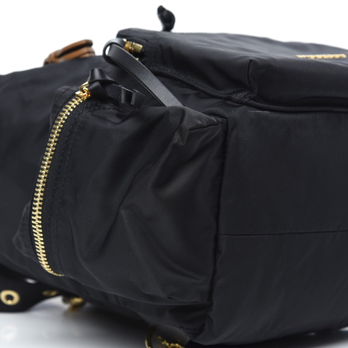 Nylon Medium Rucksack Backpack Black