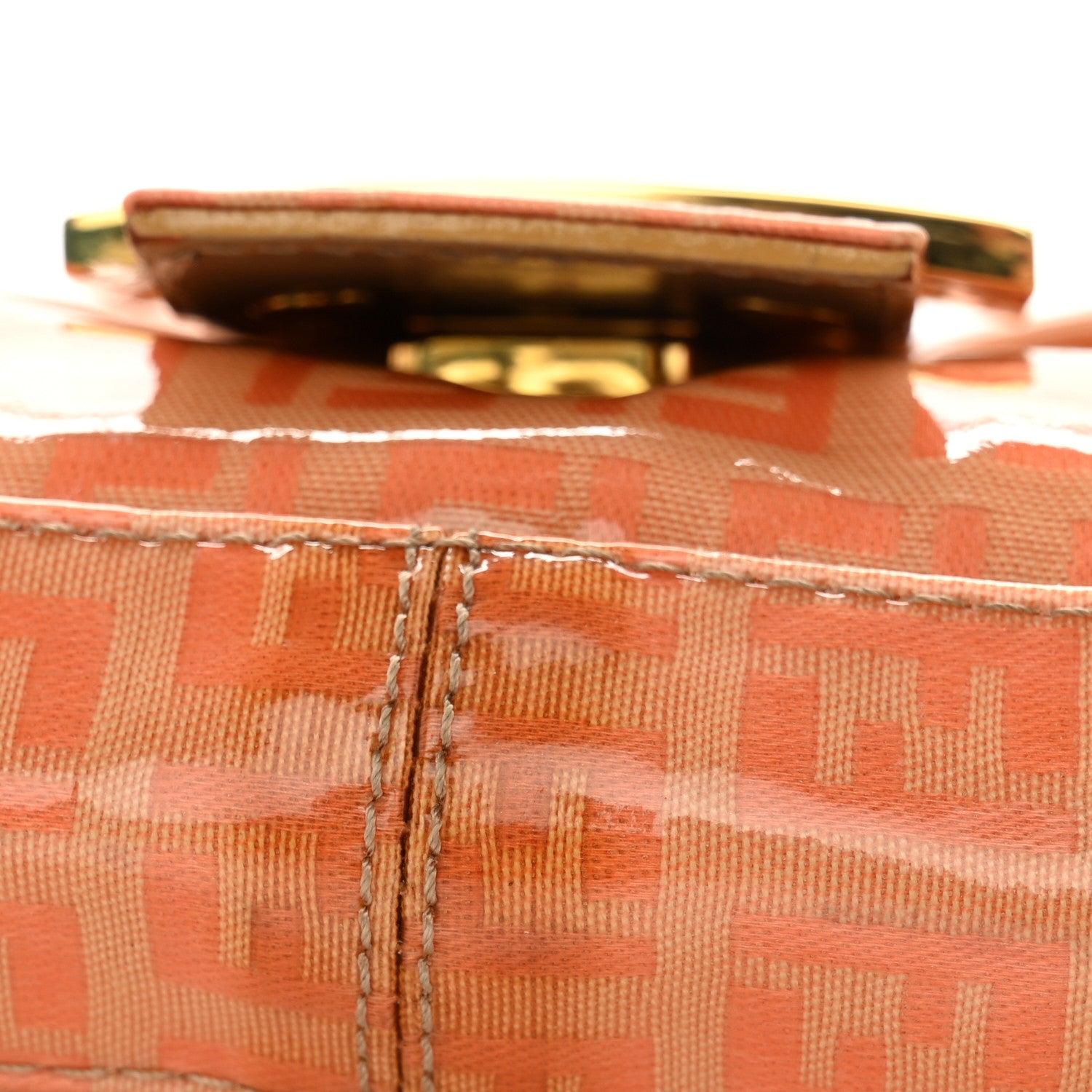 Fendi Vinyl Zucchino Baguette Orange 12 of 13