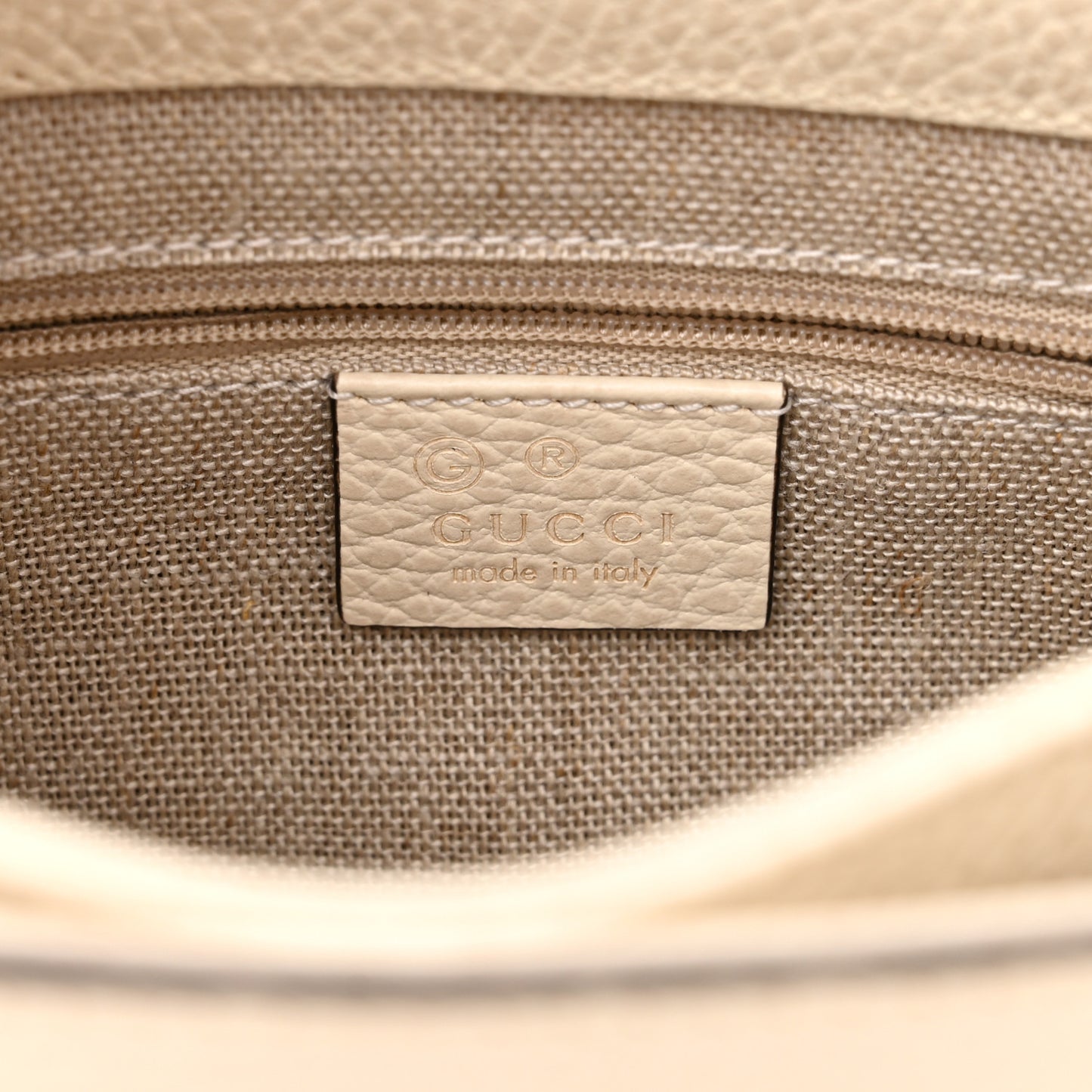 Dollar Calfskin Interlocking G Crossbody Bag Mystic White
