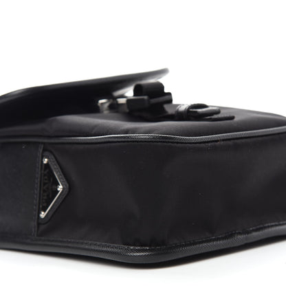 Prada Tessuto Nylon Saffiano Logo Messenger Bag Black 8 of 10