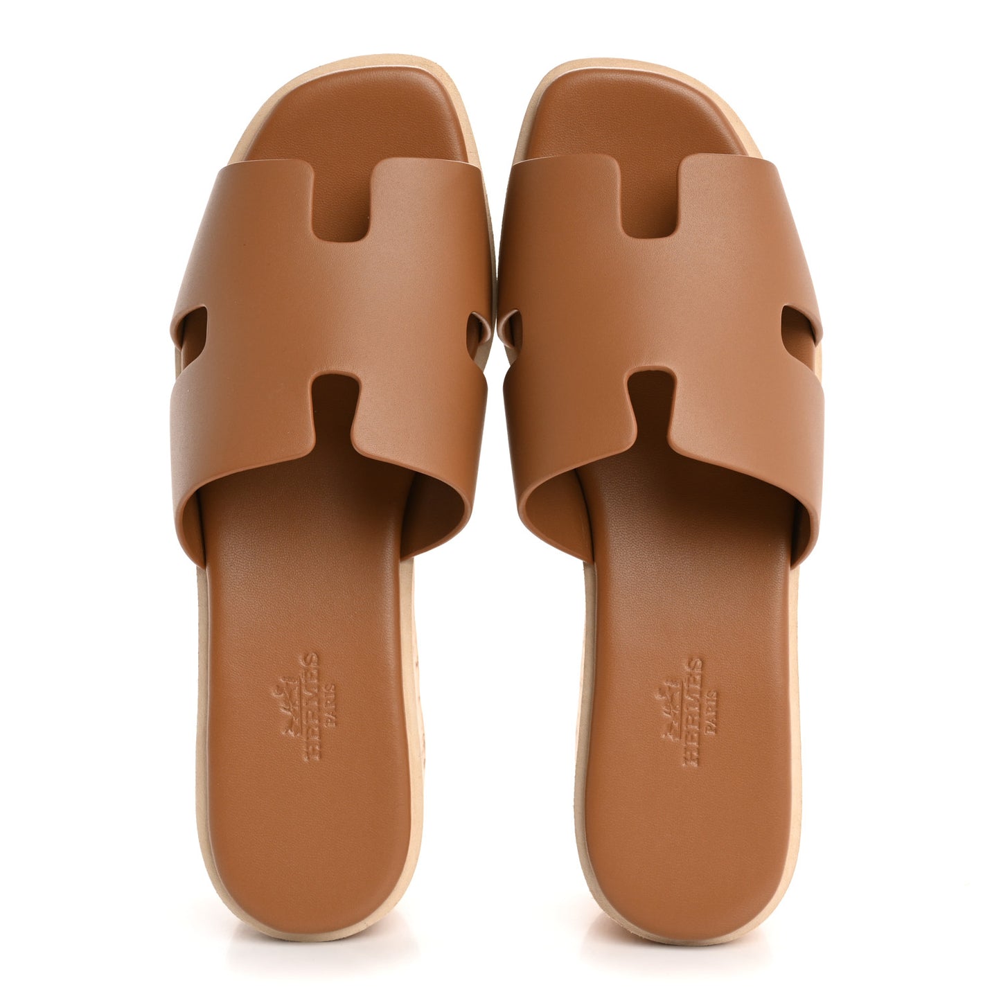 Calfskin Cork Eze 30 Sandals 37 Marron Glaise