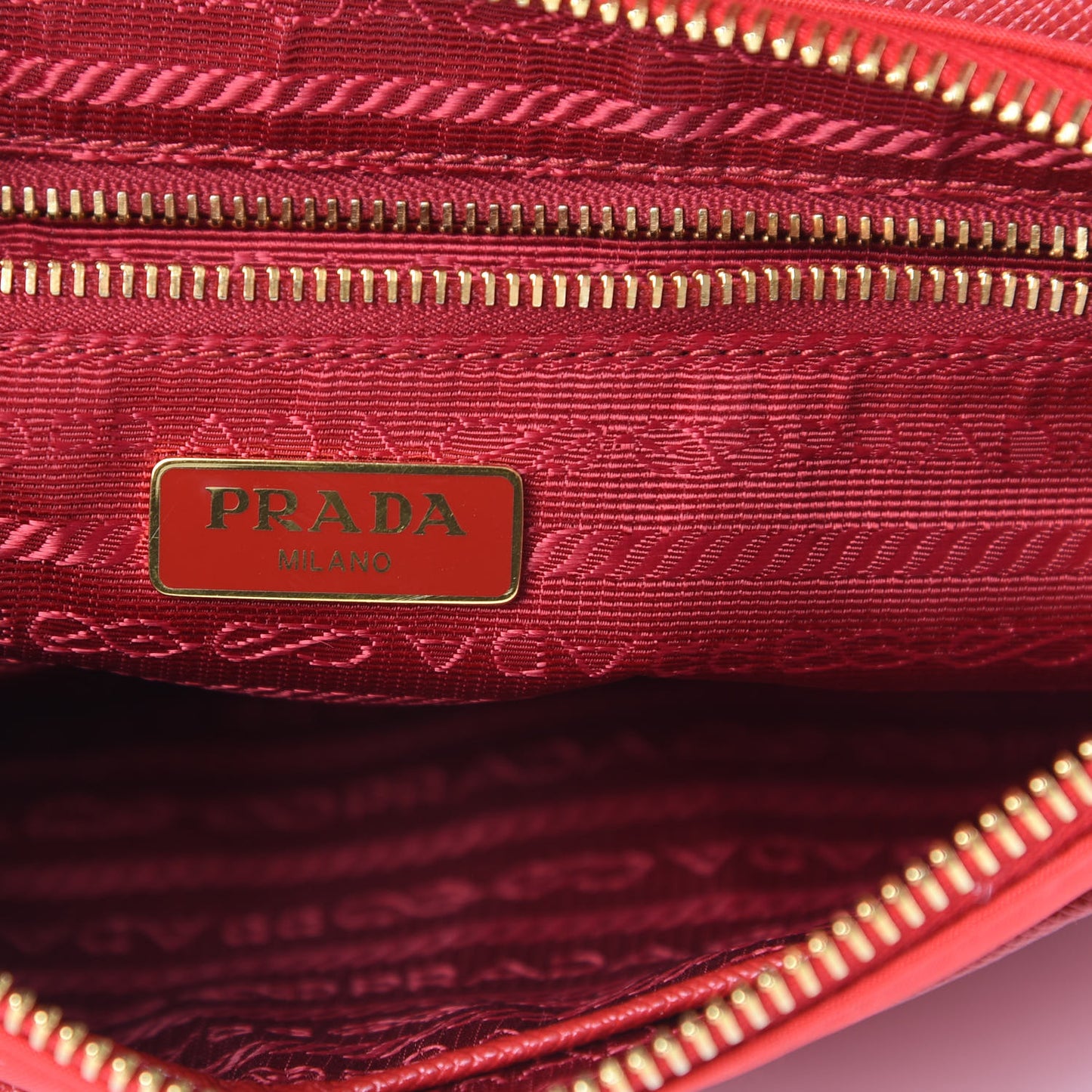 Tessuto Nylon Saffiano Crossbody Bag Rosso