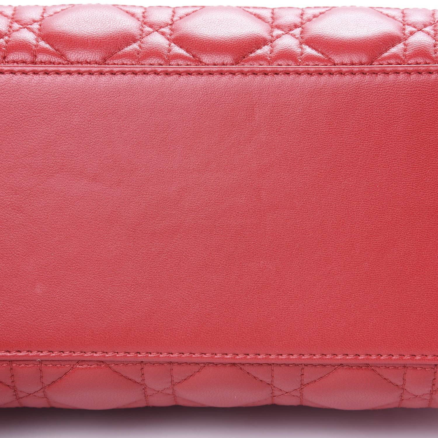 Christian Dior Lambskin Cannage Medium Lady Dior Red 11 of 12