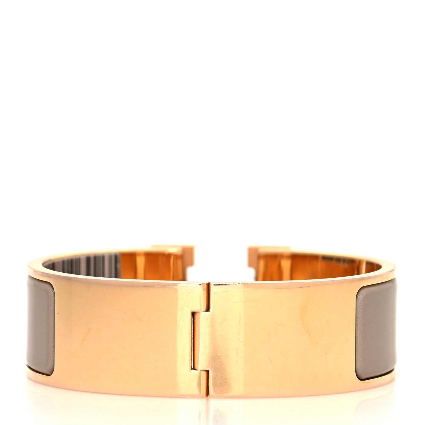 Enamel Wide Clic Clac H Bracelet GM Marron Glace
