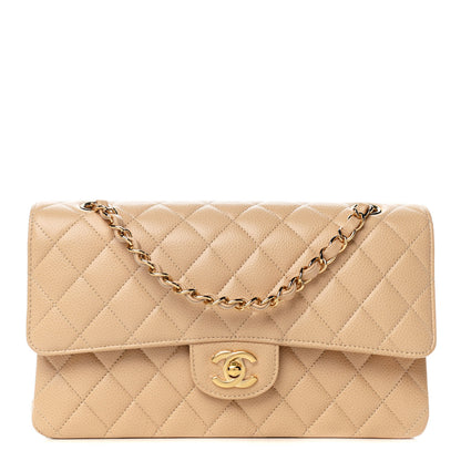Chanel Caviar Quilted Medium Double Flap Beige 1 of 11