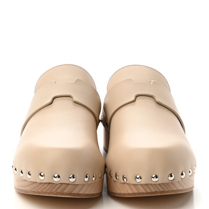 Hermes Calfskin Calya Mules 36 Hetre 2 of 7