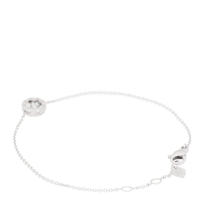 Chanel 18K White Gold Diamond Coco Crush Station Bracelet 3 of 6