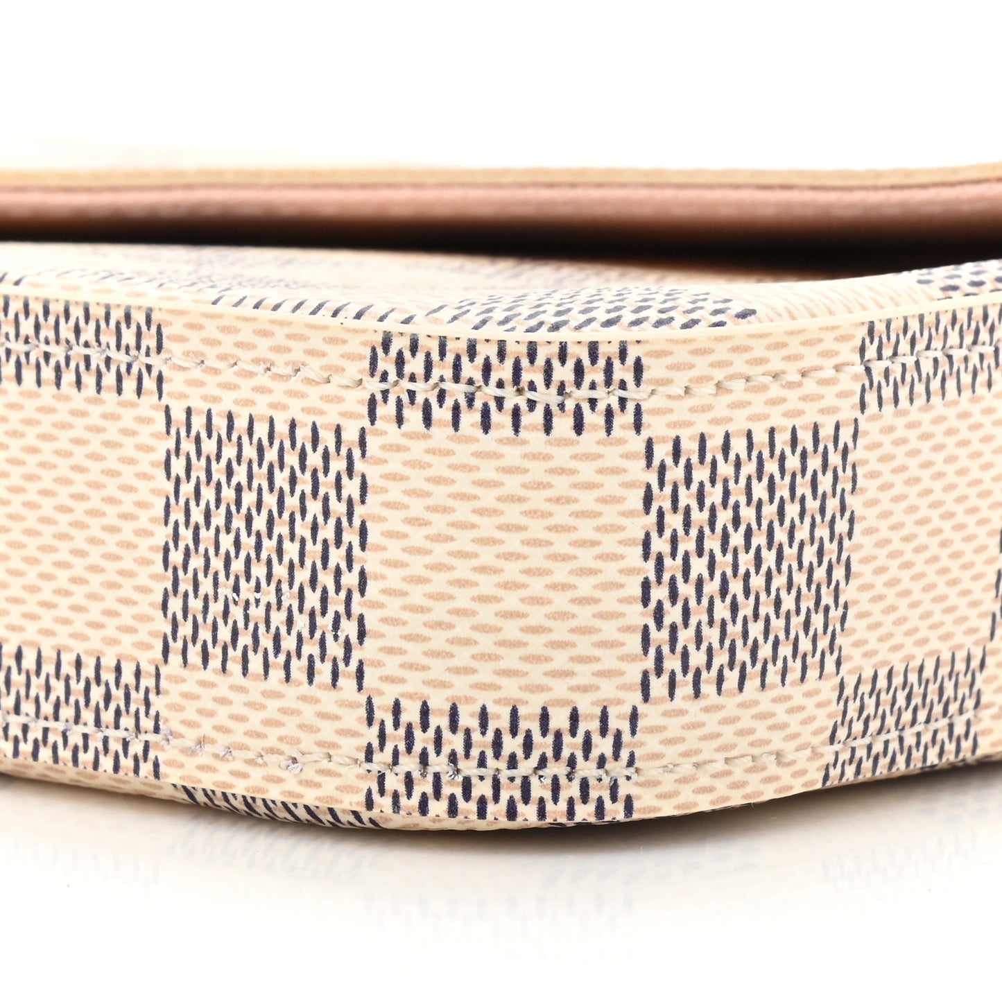 Damier Azur Pochette Felicie Chain Wallet Rose Ballerine
