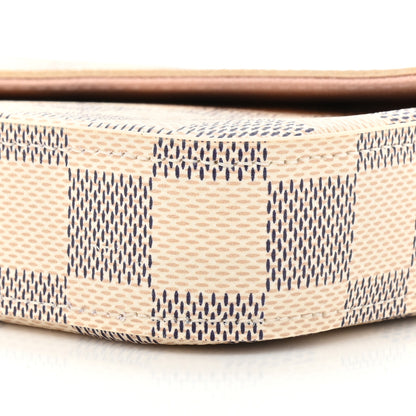 Louis Vuitton Damier Azur Pochette Felicie Chain Wallet Rose Ballerine 10 of 11
