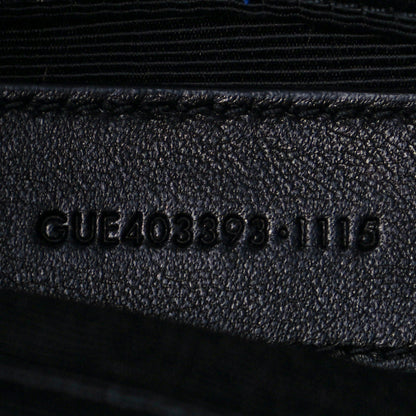 Saint Laurent Suede Calfskin Small Fringe Crossbody Bag Blue 7 of 15