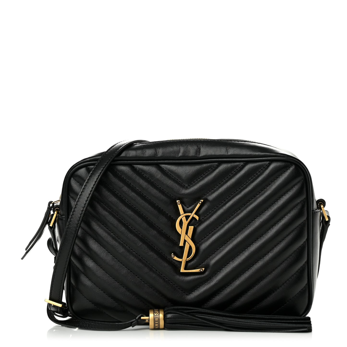 Calfskin Matelasse Monogram Lou Camera Bag Black