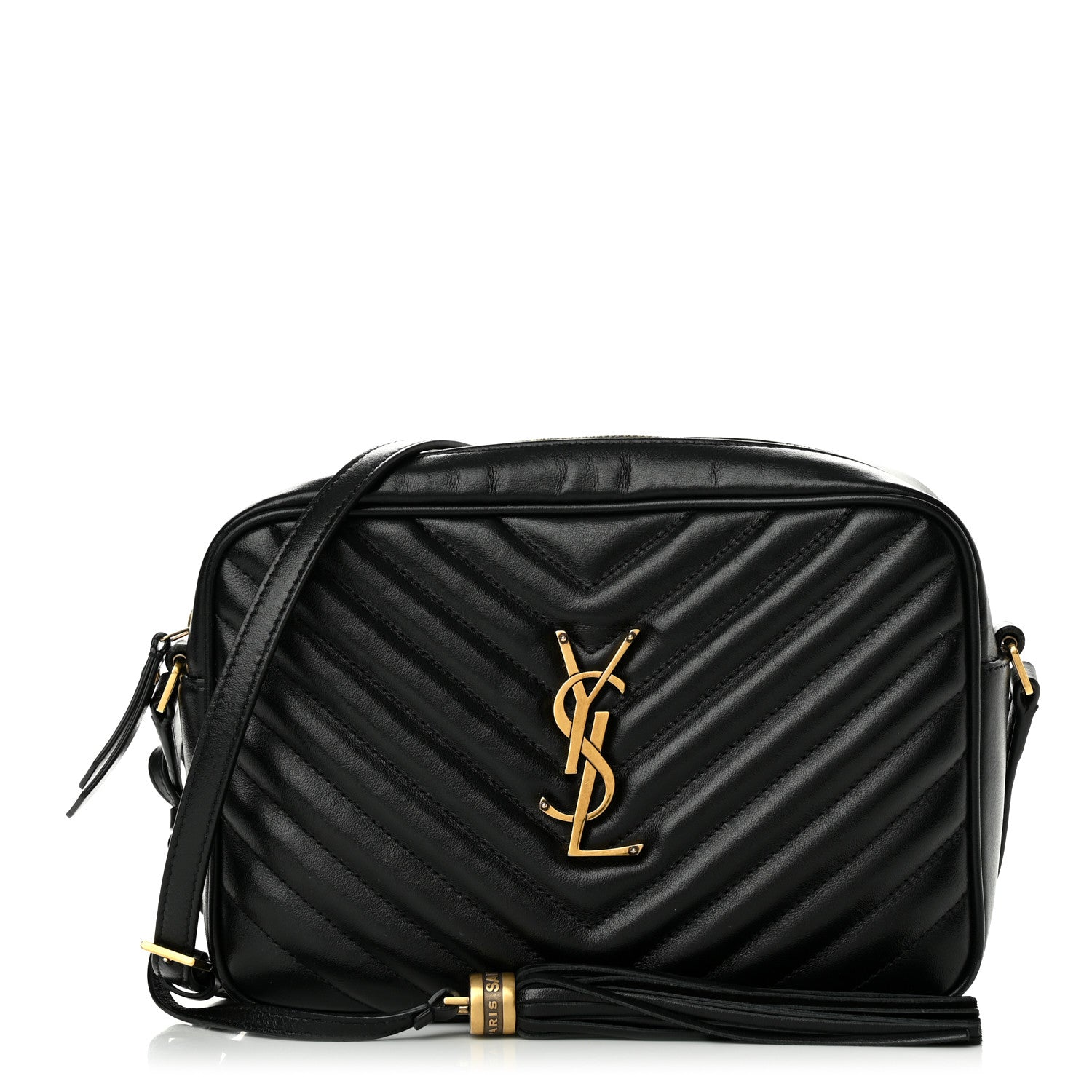 Saint Laurent Calfskin Matelasse Monogram Lou Camera Bag Black 1 of 14