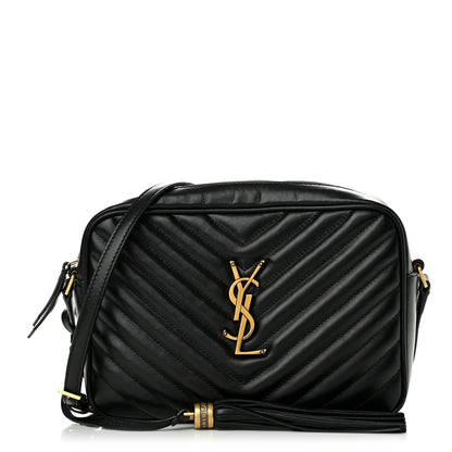 Saint Laurent Calfskin Matelasse Monogram Lou Camera Bag Black 1 of 14