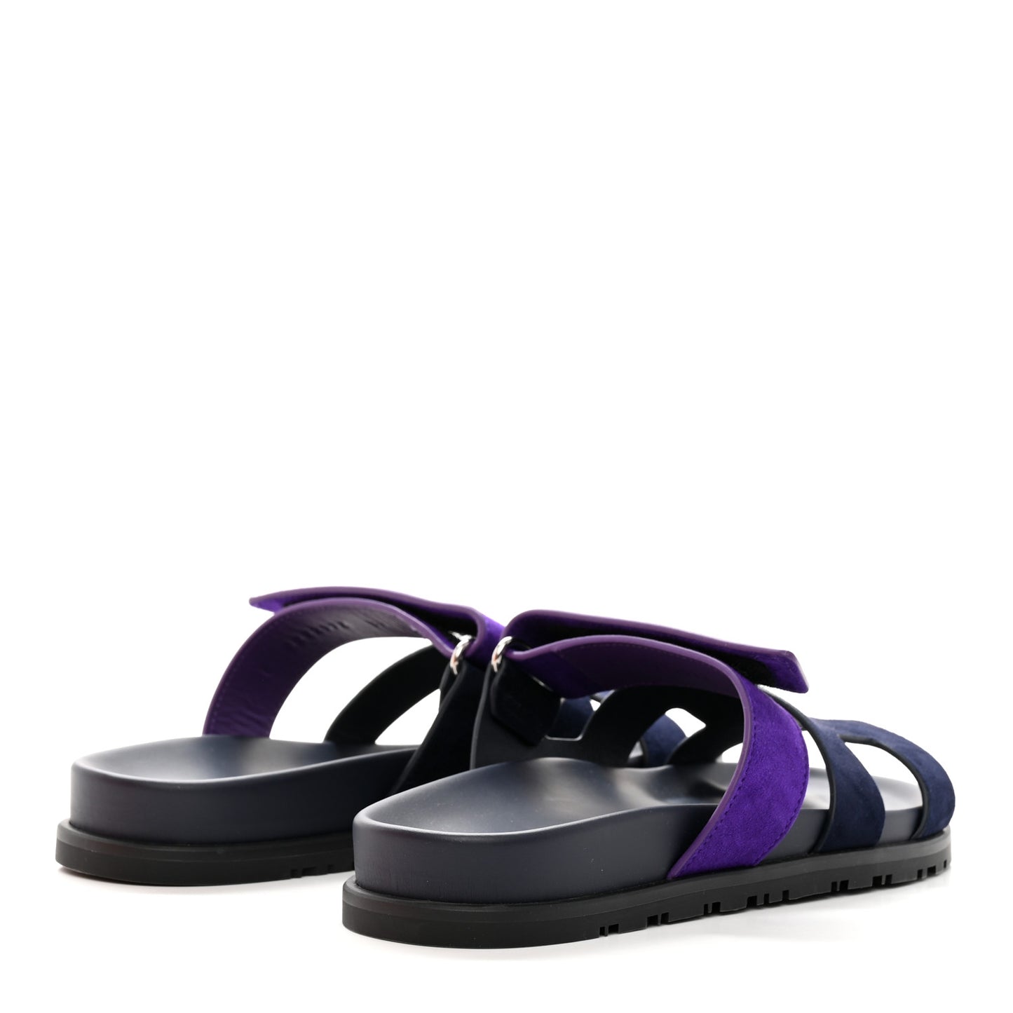 Suede Goatskin Womens Chypre Sandals 37 Marine Violet Majorette