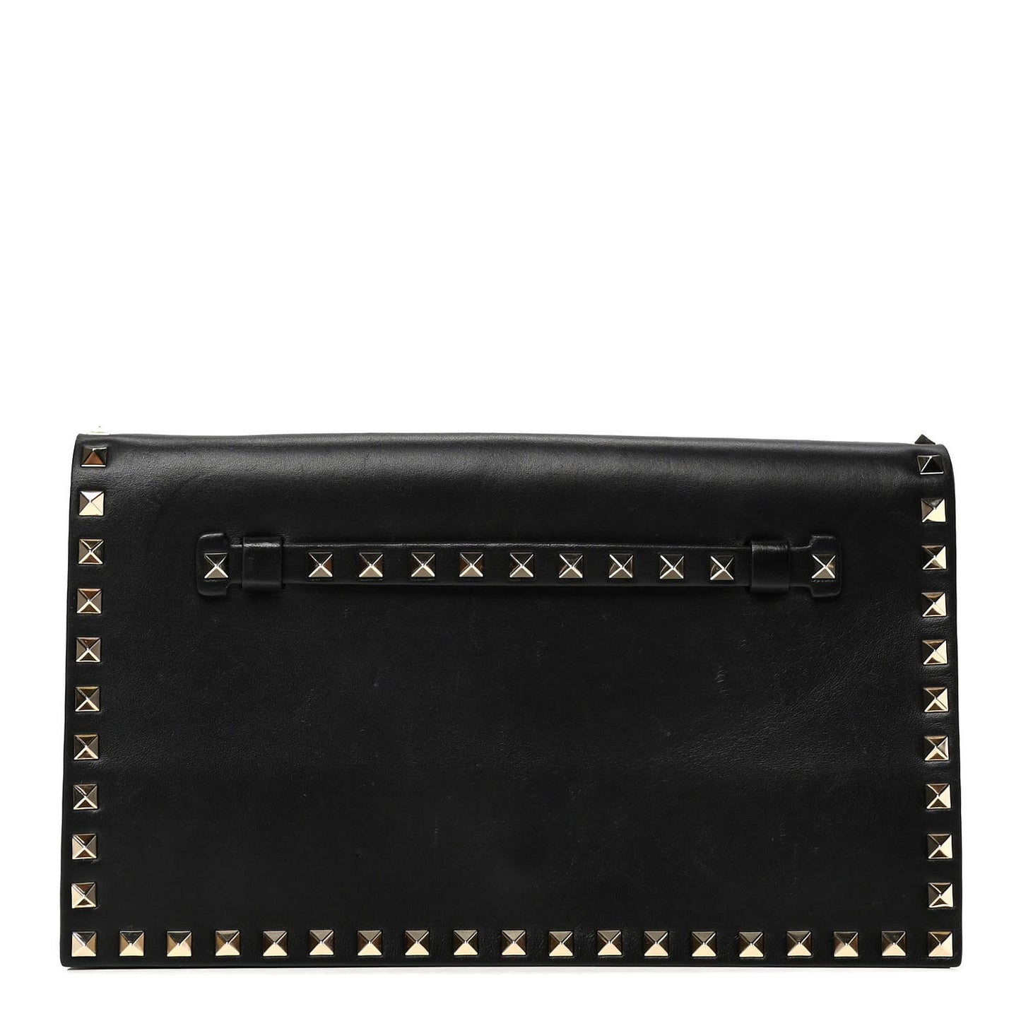 Nappa Rockstud Wristlet Clutch Black