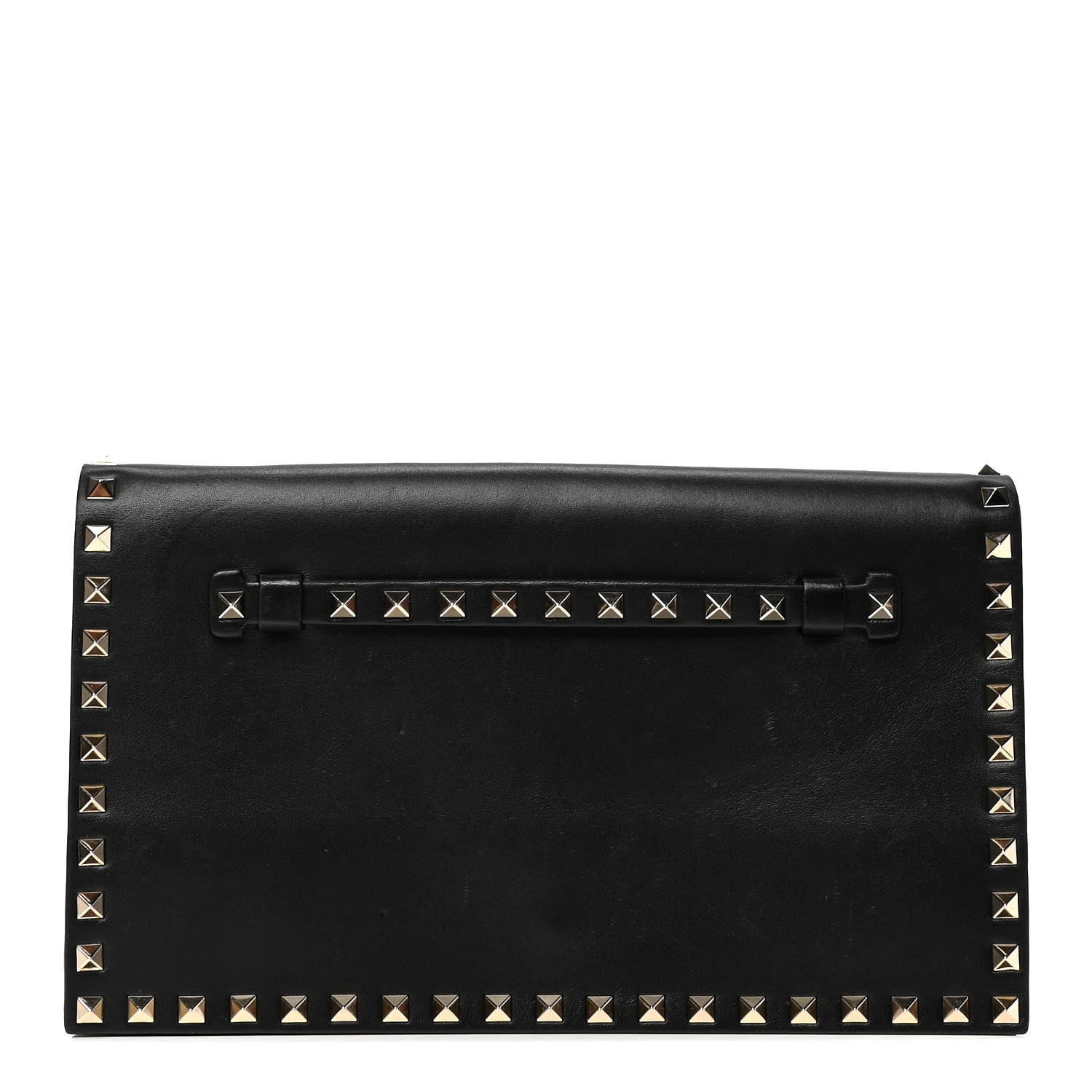 Valentino Garavani Nappa Rockstud Wristlet Clutch Black 1 of 5