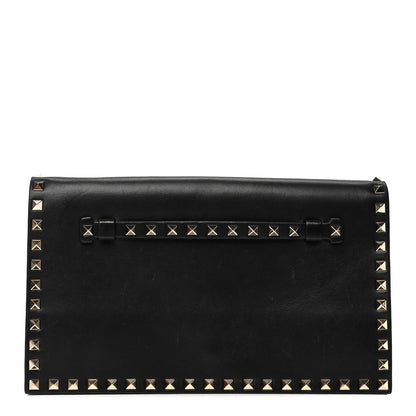 Valentino Garavani Nappa Rockstud Wristlet Clutch Black 1 of 5