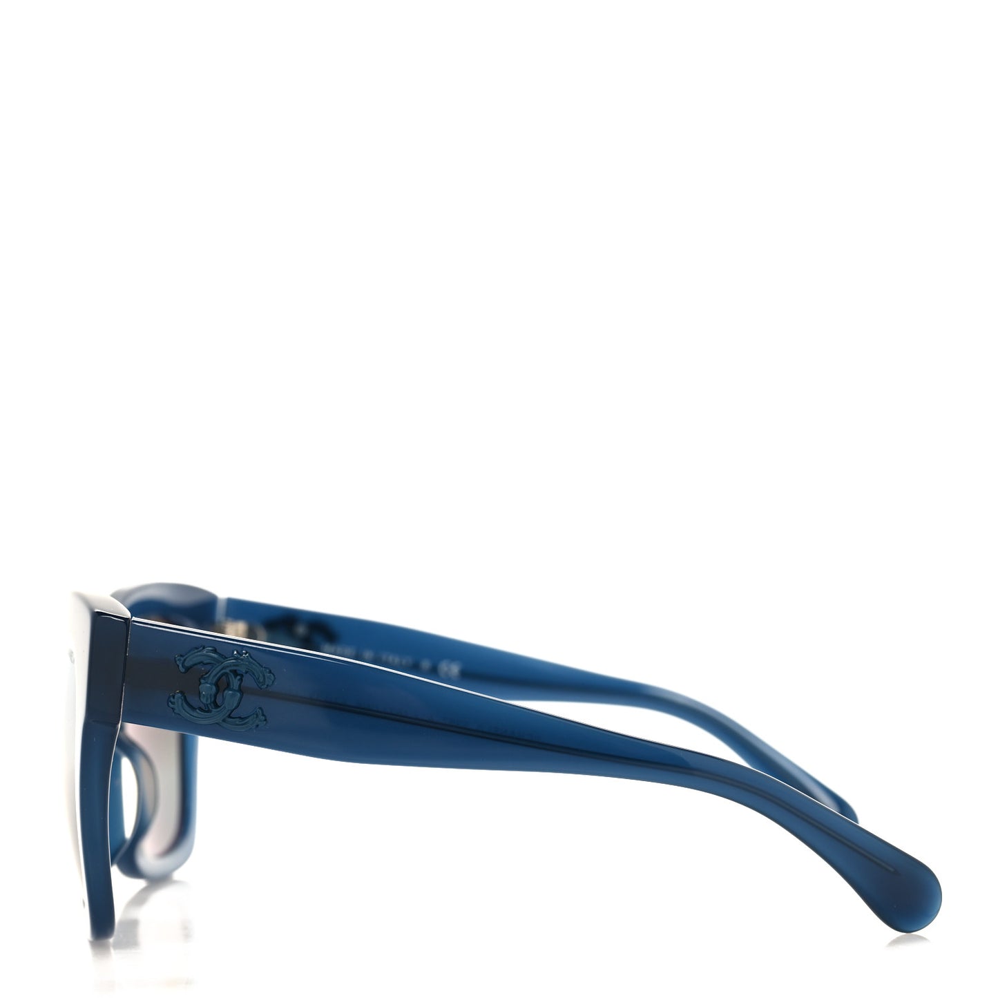Acetate Mirror CC Square Fall Sunglasses 5357 Blue