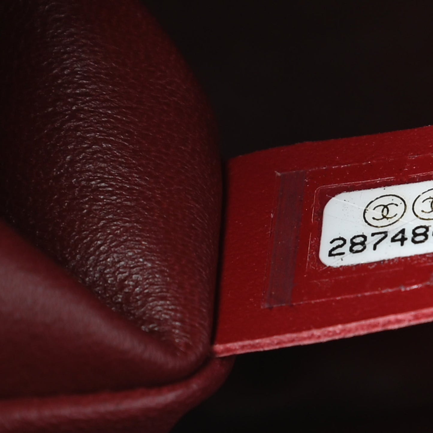 Lambskin Quilted Small Easy Carry Flap Burgundy