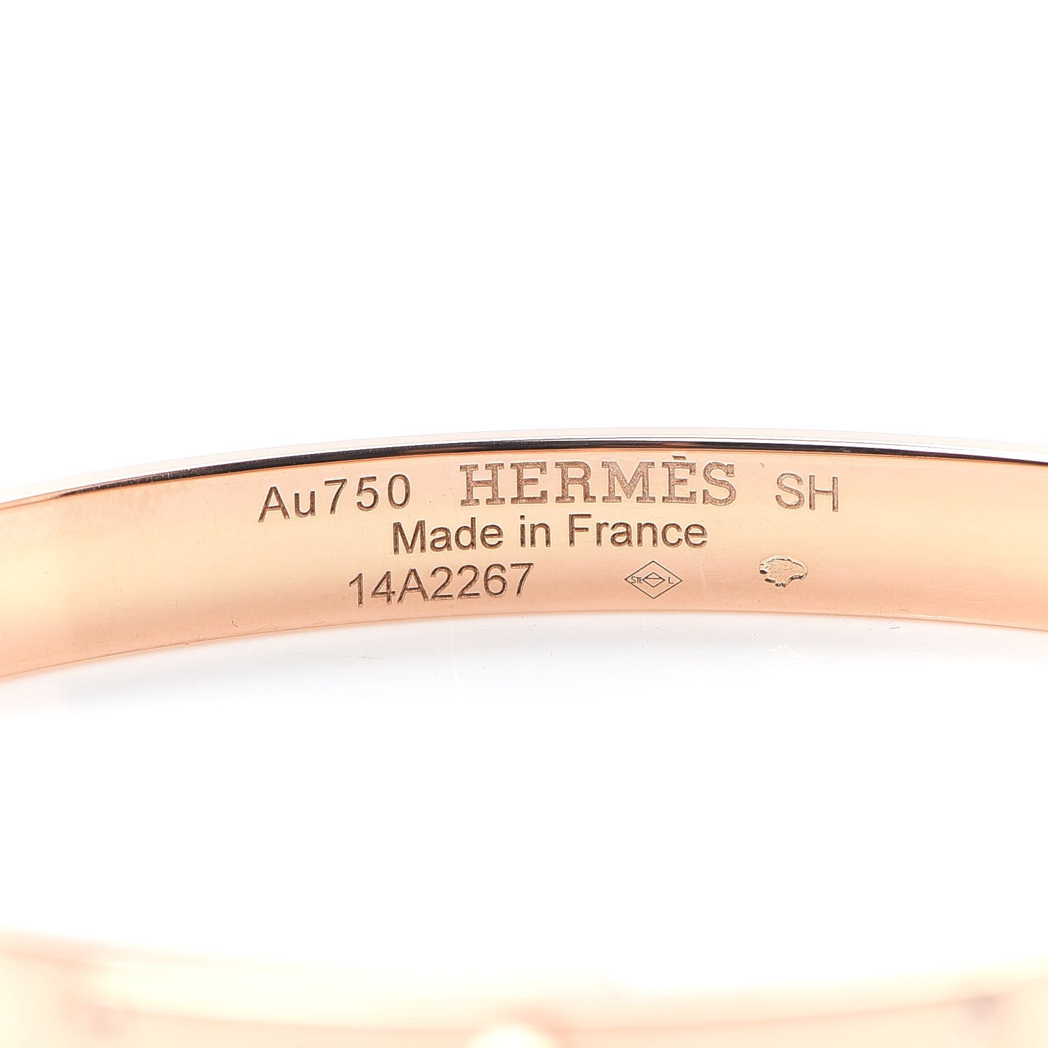 Hermes 18K Rose Gold Diamond PM Kelly Bracelet SH 4 of 6