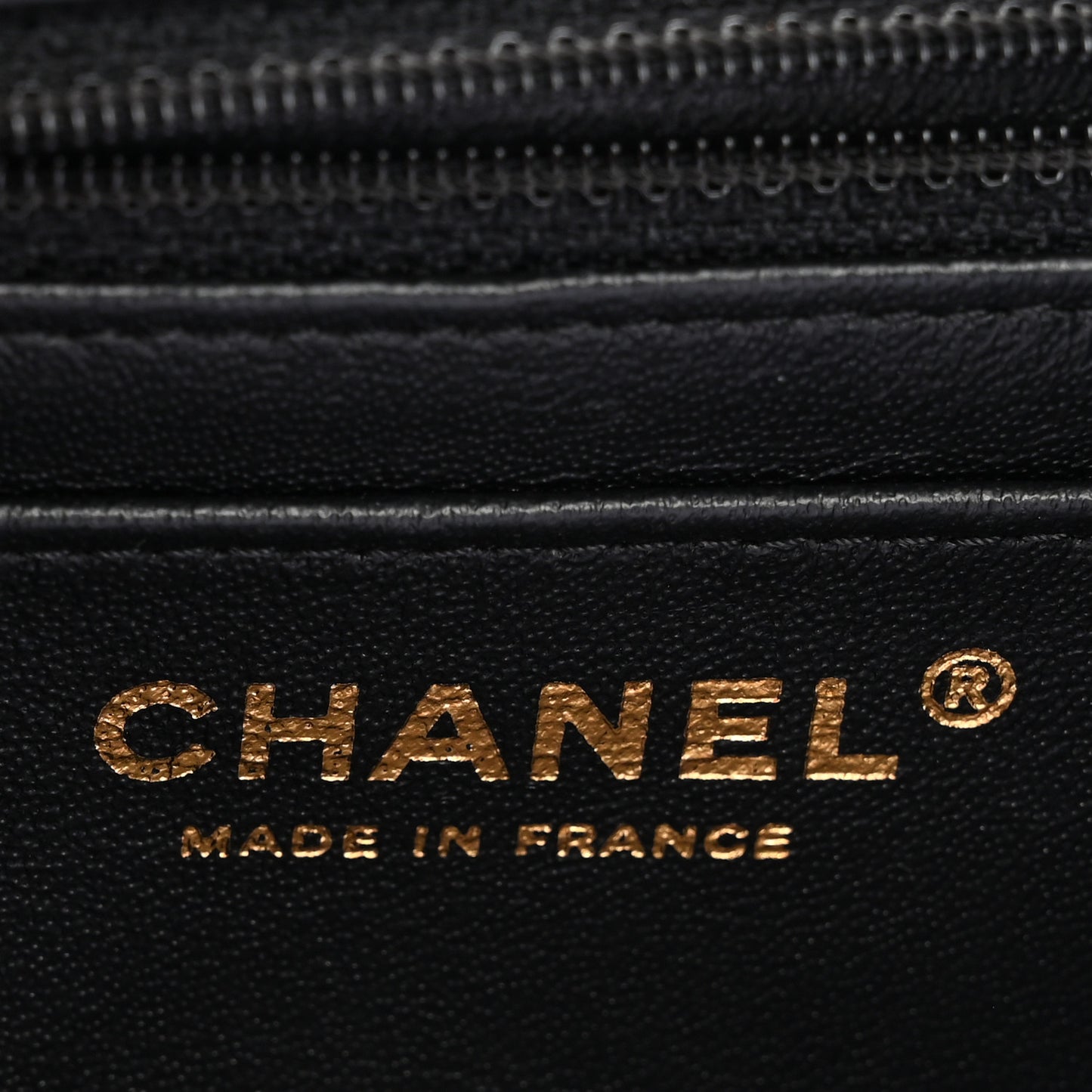 Crumpled Calfskin Printed Quilted Mini Rectangular Flap Black Gold