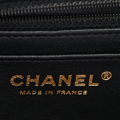Chanel Crumpled Calfskin Printed Quilted Mini Rectangular Flap Black Gold 6 of 10