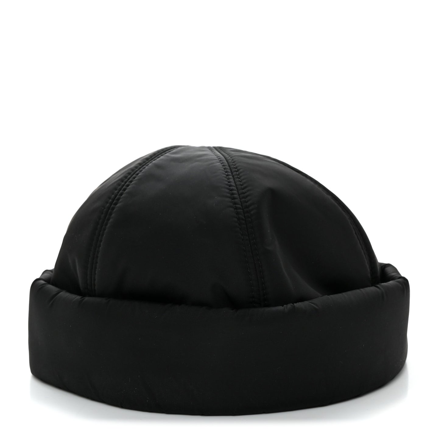 Re-Nylon Padded Metal Triangle Logo Mens Beanie L Black
