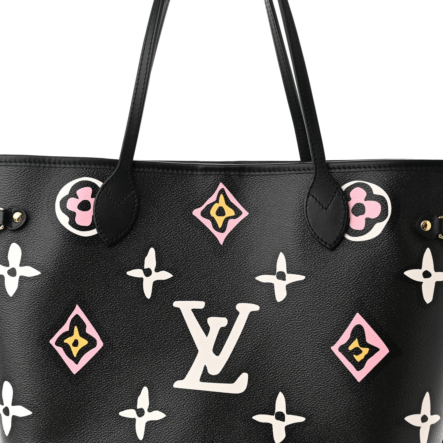 Monogram Giant Wild At Heart Neverfull MM Black