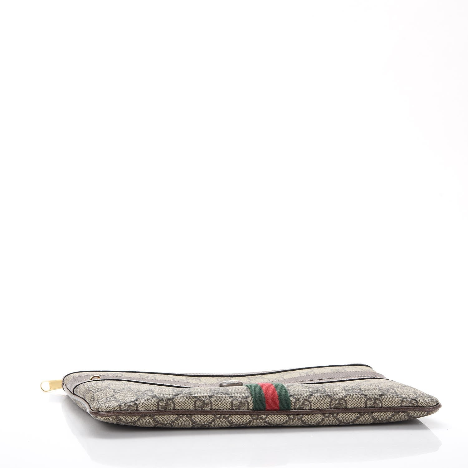 Gucci GG Supreme Monogram Large Ophidia Pouch Clutch Brown 4 of 11