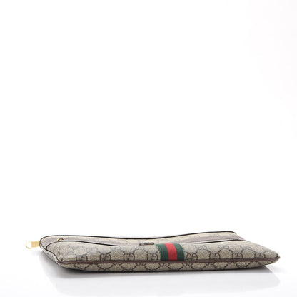 Gucci GG Supreme Monogram Large Ophidia Pouch Clutch Brown 4 of 11