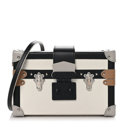Louis Vuitton Taurillon Petite Malle White Black 1 of 8