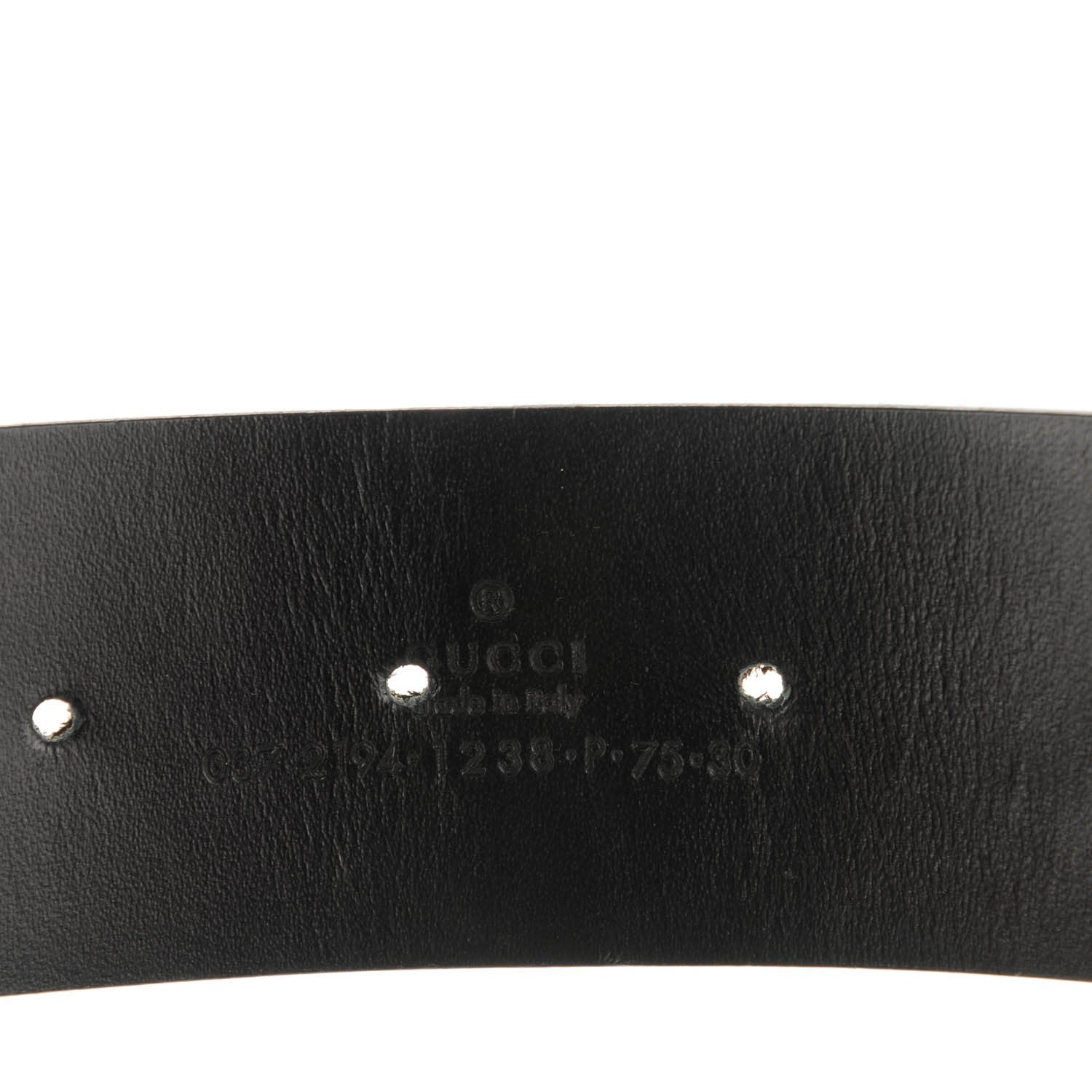 Gucci Calfskin Interlocking G Belt 75 30 Black 5 of 5