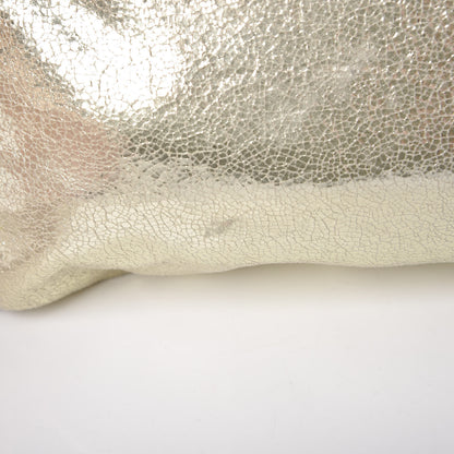 Stella McCartney Metallic Crackle Shaggy Deer Falabella Fold Over Tote Gold 11 of 15