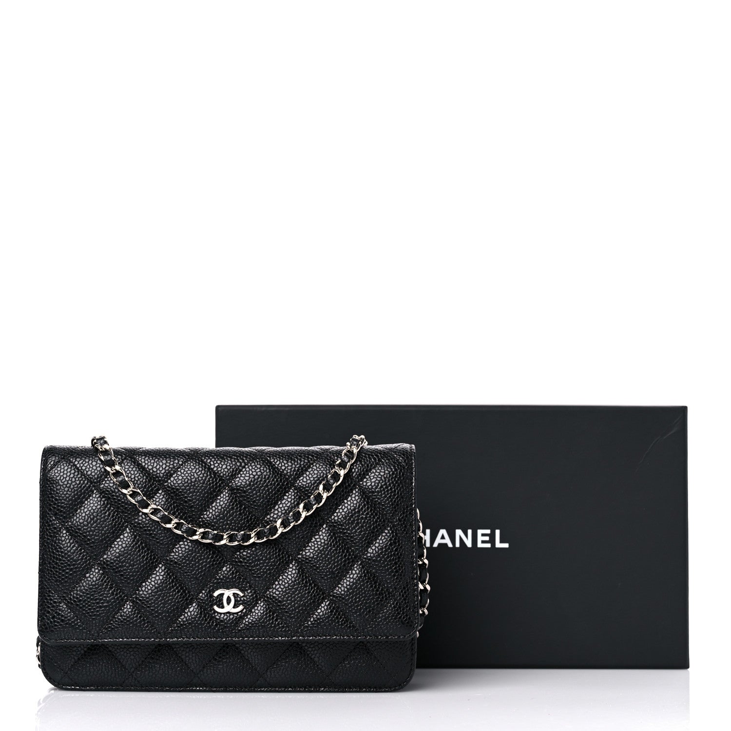 Chanel Caviar Quilted Wallet On Chain WOC Black 11 of 11