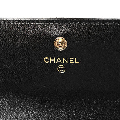 Chanel Lambskin Quilted Chanel 19 Flap Wallet Black 6 of 10