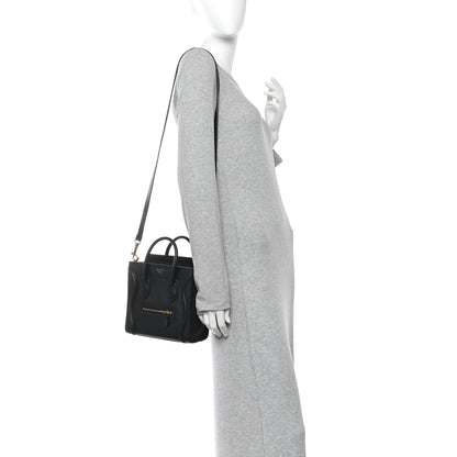 Celine Smooth Calfskin Nano Luggage Black 2 of 11