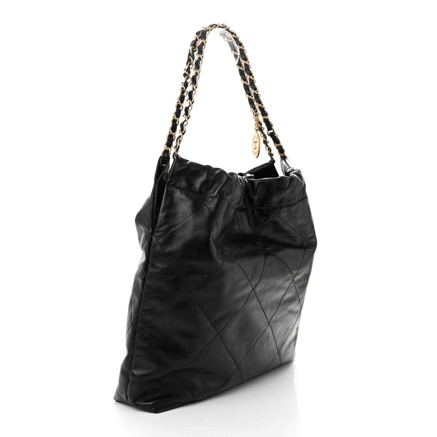 Chanel Shiny Calfskin Quilted Chanel 22 Black 4 of 11